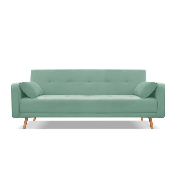 Piparmētru zaļš izvelkamais dīvāns Cosmopolitan Design Stuttgart, 212 cm