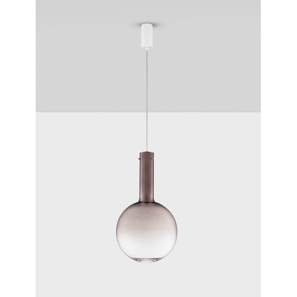Brūna stikla LED piekaramā lampa ar regulējamu spilgtumu ø 30 cm Nostos – Nova Luce-image-4