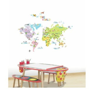 Sienas uzlīmju komplekts Ambiance World Map for Children