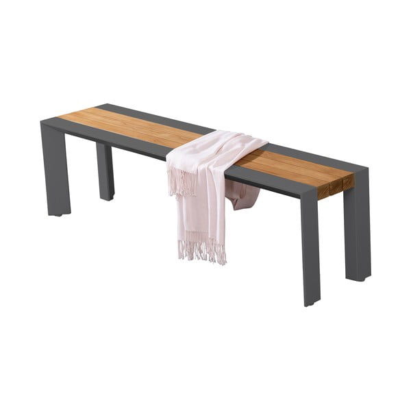 Tumši pelēks/brūns metāla dārza sols Silea – Garden Pleasure