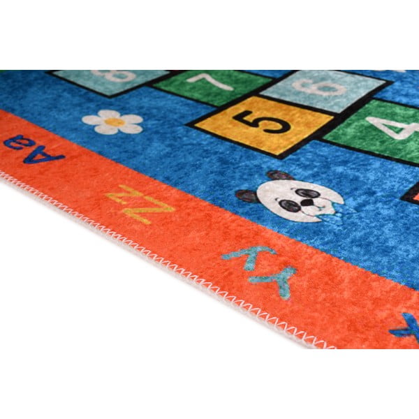 Oranžs mazgājams bērnu rotaļu paklājs 100x160 cm Hopscotch Orange – Vitaus-image-2