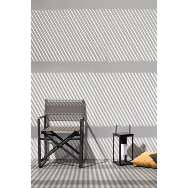 Melna LED laterna ar saules baterijām/ar USB (augstums 38 cm) Solar – Bizzotto-image-1