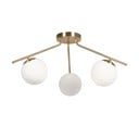 Griestu lampa ar stikla abažūru baltā/zelta krāsā ø 14 cm Mahala – Kave Home