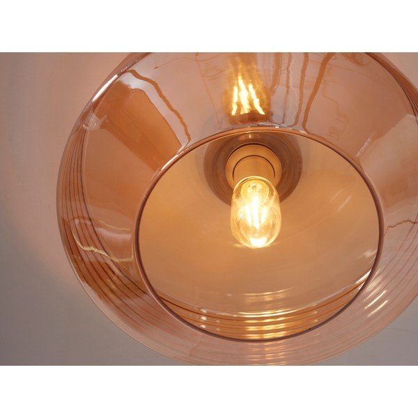 Brūna griestu lampa ar stikla abažūru ø 35 cm Verona – it's about RoMi-image-3