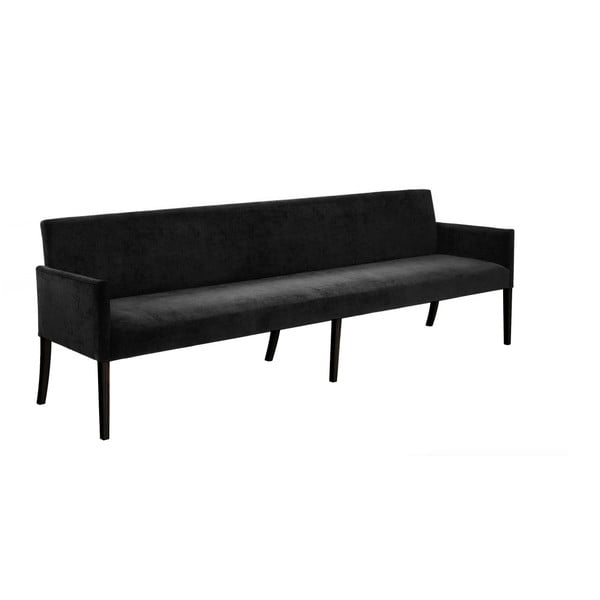 Melns dīvāns ar ozolkoka kājām Canett Annabella, garums 240 cm