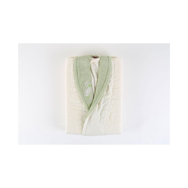 Zaļš uniseksa halāts no 100% kokvilnas Greg, izmēri. S/M-image-1