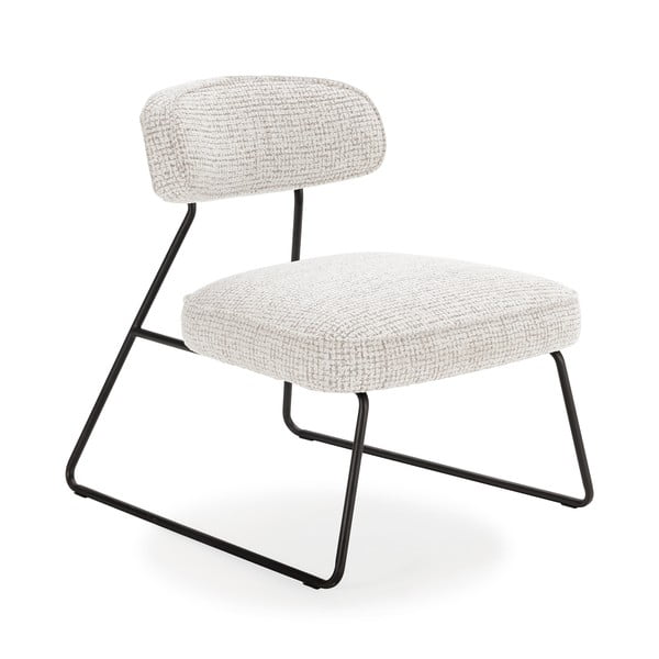 Balts/bēšs atpūtas krēsls Elon – Marckeric