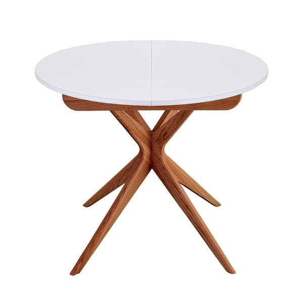 Apaļš izvelkams ēdamgalds ar papildu galda virsmu ø 90 cm Jubi – Ragaba