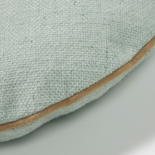 Zaļa spilvena pārvalks no pārstrādātas plastmasas Kave Home Dalila, ø 45 cm-image-1