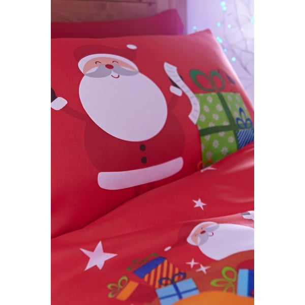 Sarkana bērnu gultas veļa 120x150 cm Santa's Christmas Presents – Catherine Lansfield-image-2