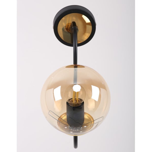 Okera dzeltena/melna sienas lampa ø 15 cm Oslo – Squid Lighting-image-1