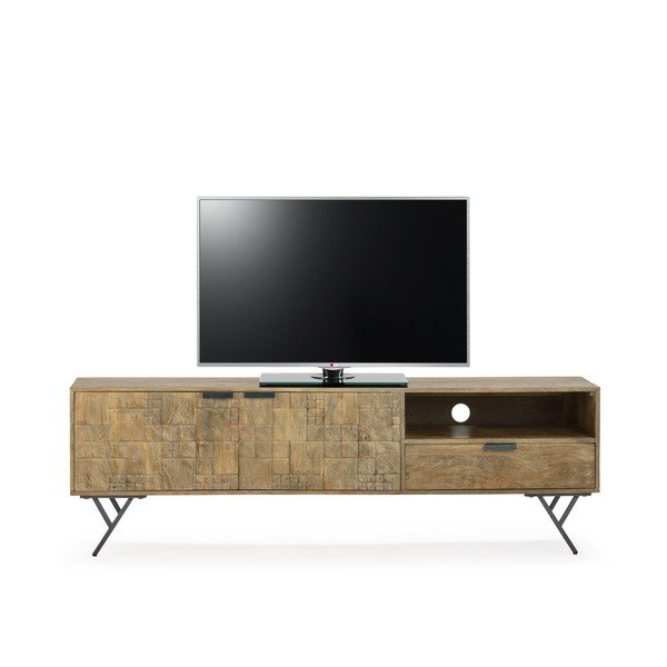 Dabīga toņa mango masīvkoka TV galdiņš 175x55x40 cm Priya – MOME-image-4