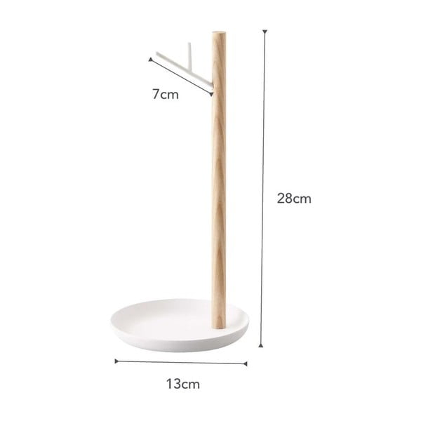 Banānu stends ar dižskābarža koka detaļām YAMAZAKI Tosca-image-3