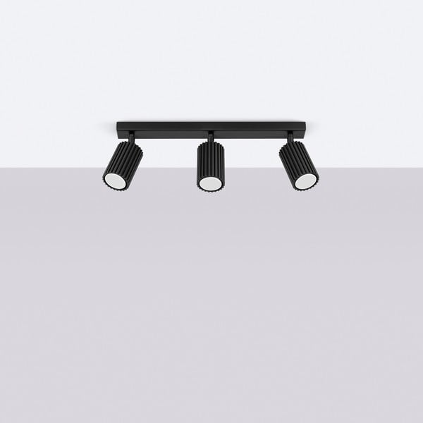 Melna prožektora tipa lampa 6,5x45 cm Gleam – Sollux-image-4