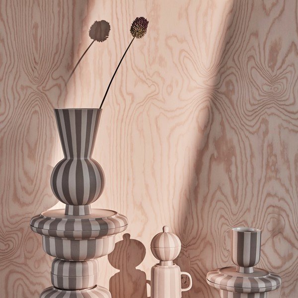 Bēša akmensmasas rokām darināta vāze (augstums 28 cm) Toppu – OYOY Living Design-image-1
