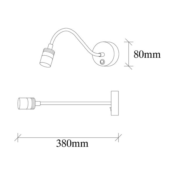 Melna LED sienas lampa Reading – Opviq lights-image-4