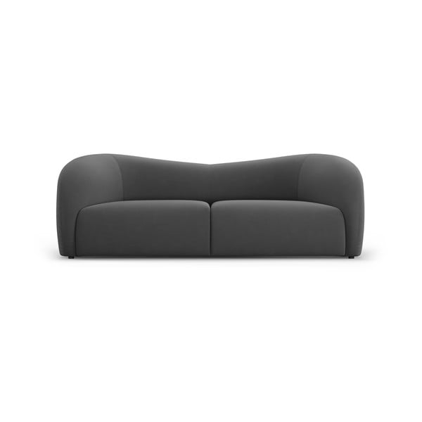 Pelēks samta dīvāns 197 cm Santi – Interieurs 86