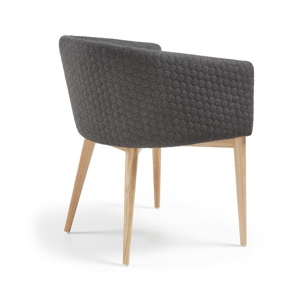 Tumši pelēks ēdamistabas krēsls Kave Home Harmon-image-3