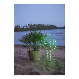 Zaļš āra LED kaktusa formas gaismas dekors Star Trading Tuby, augstums 54 cm