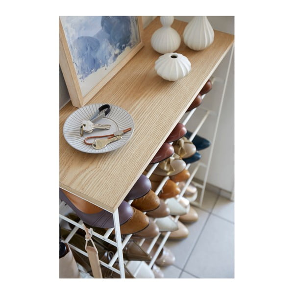 Balts metāla apavu plaukts Tower – YAMAZAKI-image-3