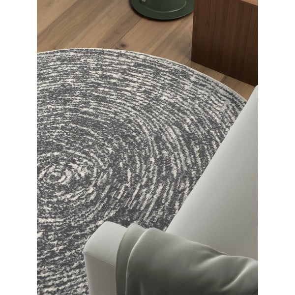 Pelēks/krēmkrāsas apaļš paklājs ø 120 cm Gloria Cavallo – Hanse Home-image-2