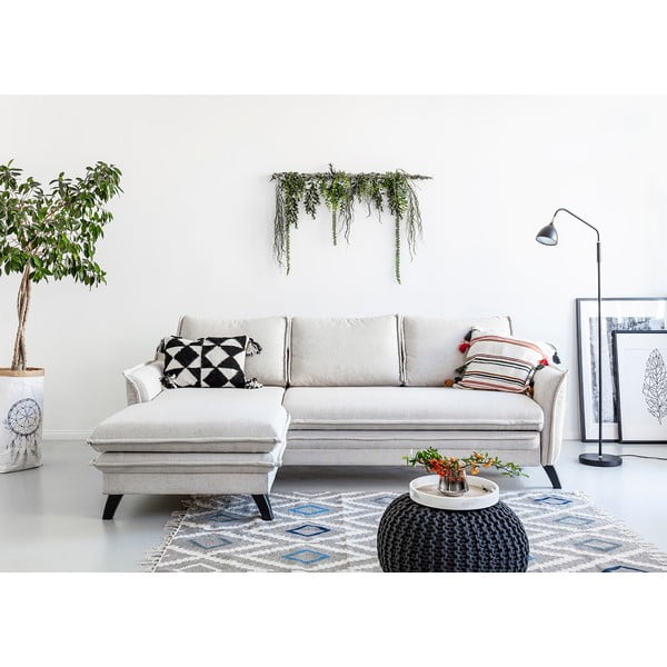 Bēšs izlaižams stūra dīvāns Miuform Charming Charlie, kreisais stūris-image-3