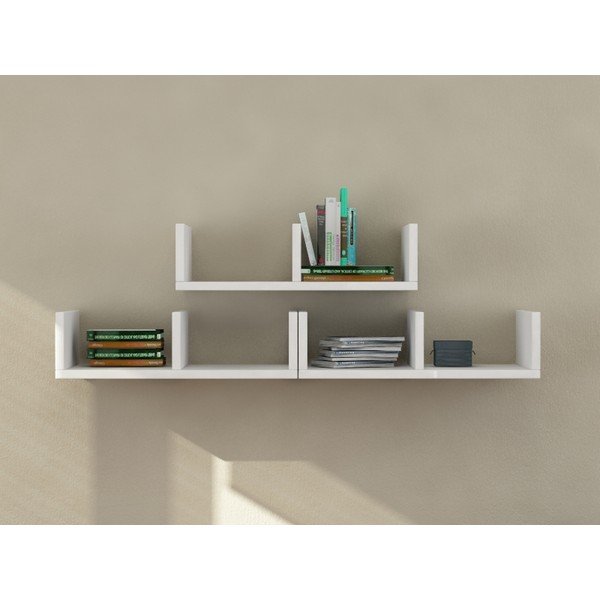 Plaukts U modelis, balts-image-1