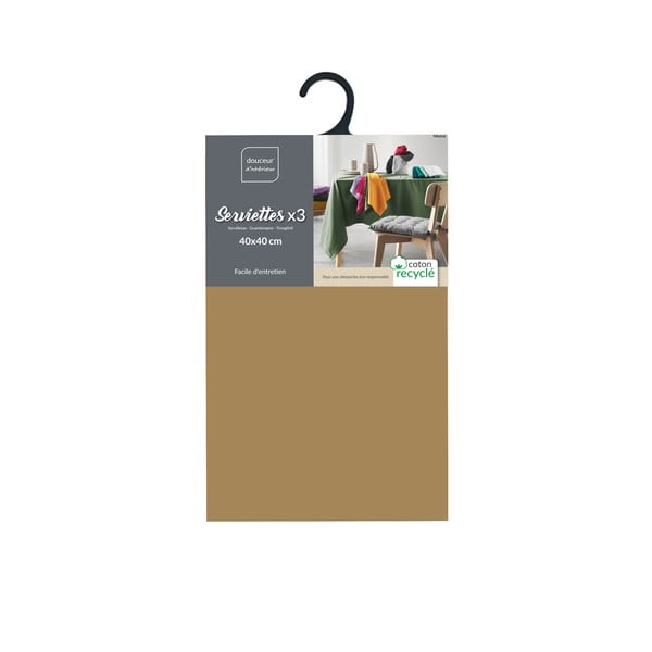 Salvetes (3 gab.) 40x40 cm Mistral – douceur d'intérieur-image-1