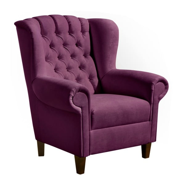 Tumši violets samta krēsls Max Winzer Vary Velvet