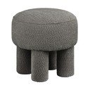 Tumši pelēks pufs no šenila auduma Canberra – House Nordic