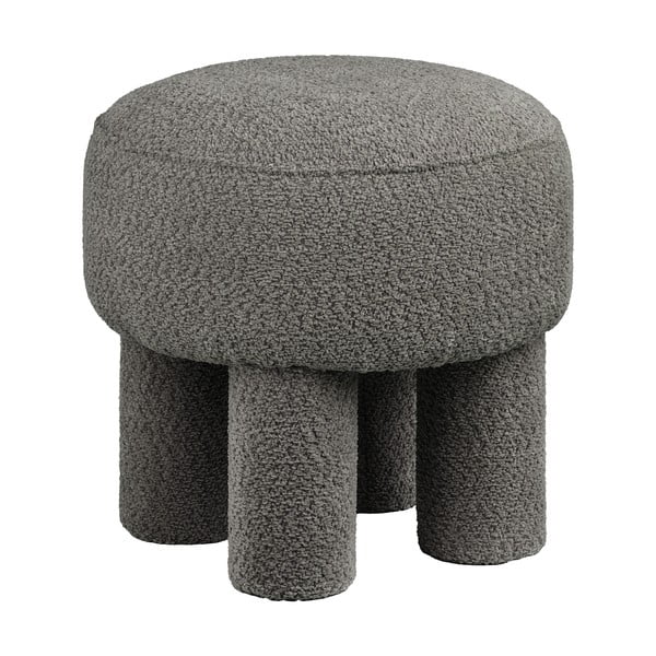 Tumši pelēks pufs no šenila auduma Canberra – House Nordic