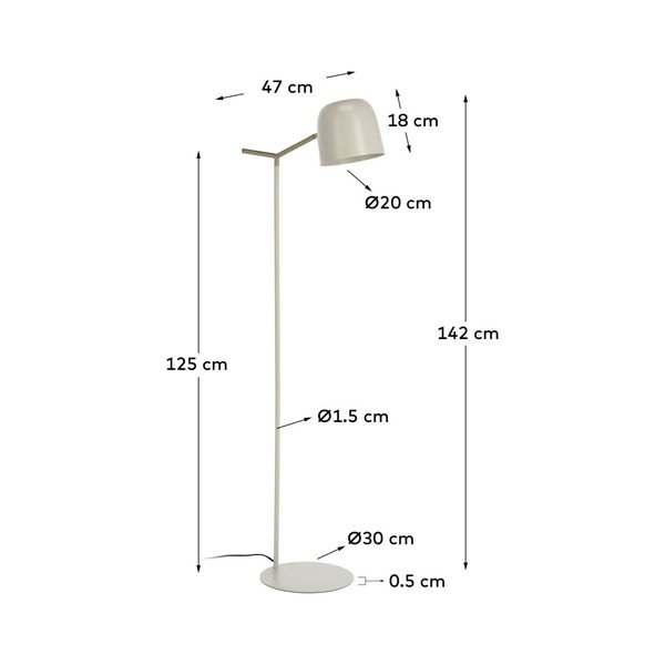 Bēša stāvlampa Kave Home Alish-image-4