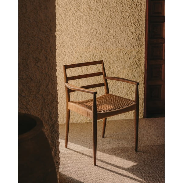 Brūni/dabīga toņa ozola masīvkoka pusdienu krēsli (2 gab.) Analy – Kave Home-image-1