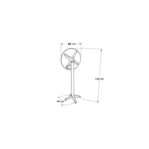 Alumīnija apaļš dārza ēdamgalds ø 68 cm Spring – Ezeis-image-3