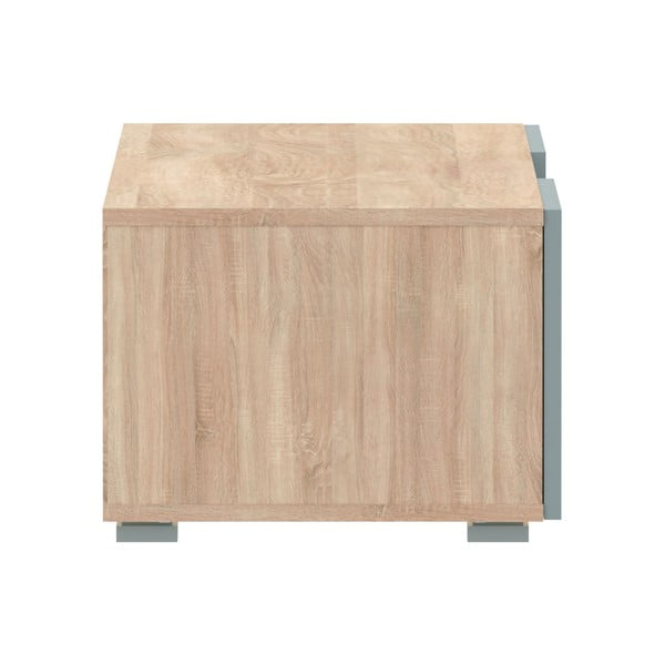 Pelēks TV galdiņš ar ozolkoka imitāciju 140x31 cm Podium – TemaHome -image-3