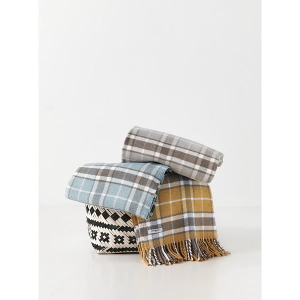 Gaiši zils pleds ar kokvilnu Euromant Texas, 140 x 160 cm-image-1