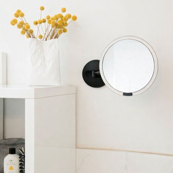 Sienas/kosmētikas spogulis ar gaismu/palielināmais (ar 5x palielinājumu) 8x23 cm Sensor – simplehuman-image-1
