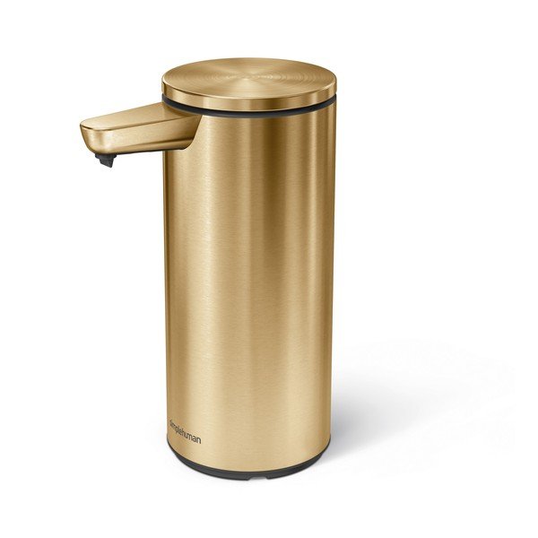 Spīdīgas zelta krāsas tērauda automātisks ziepju dozators 266 ml – simplehuman