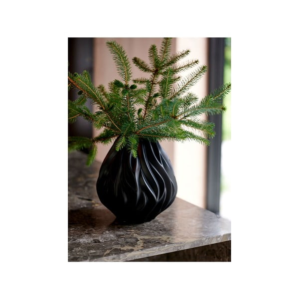 Melna porcelāna vāze Morsø Flame, augstums 23 cm-image-3