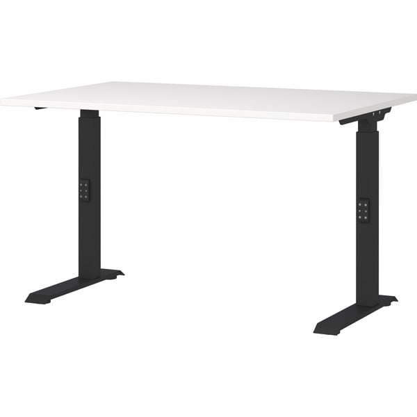 Darba galds ar regulējamu augstumu un baltu galda virsmu 80x120 cm Downey – Germania