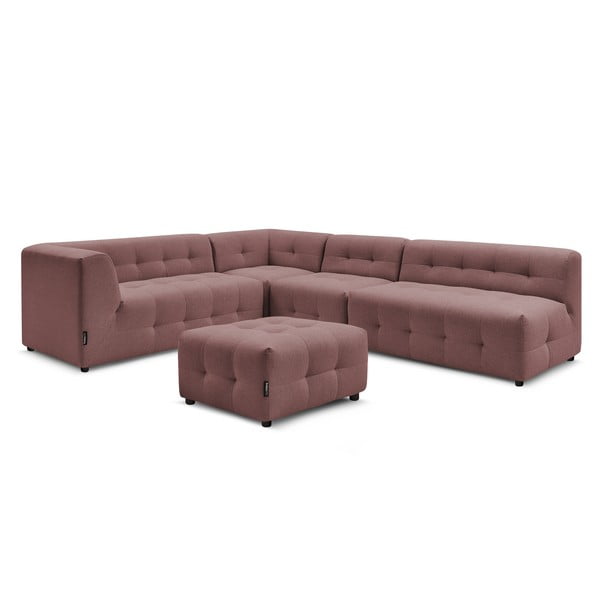 Tumši rozā stūra dīvāns (kreisais stūris) Kleber – Bobochic Paris-image-3