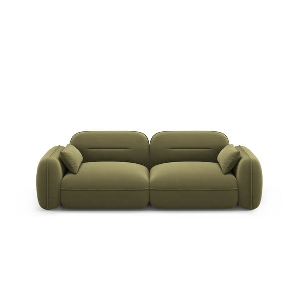 Zaļš samta dīvāns 230 cm Audrey – Interieurs 86