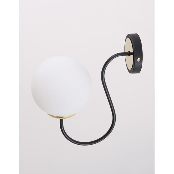 Melnbalta sienas lampa ø 15 cm Oslo – Squid Lighting-image-1