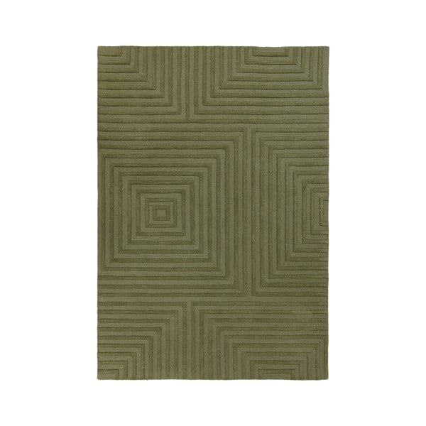 Zaļš vilnas paklājs Flair Rugs Estela, 160 x 230 cm