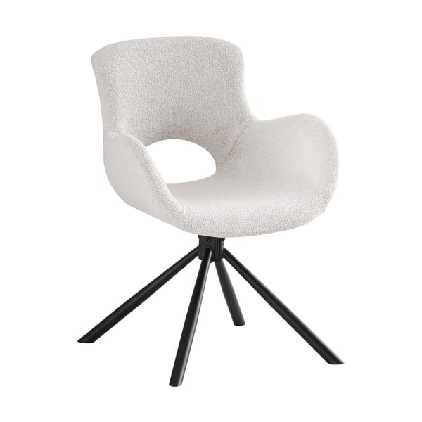 Balti polsterēti ēdamistabas krēsli ar roku balstiem (2 gab.) Amorim – House Nordic-image-2