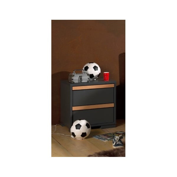 Tumši pelēks bērnu naktsskapītis London – Vipack-image-4