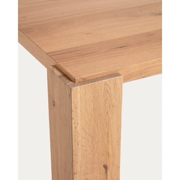 Dabīga toņa ēdamgalds ar ozolkoka imitāciju 110x220 cm Deyanira – Kave Home-image-3