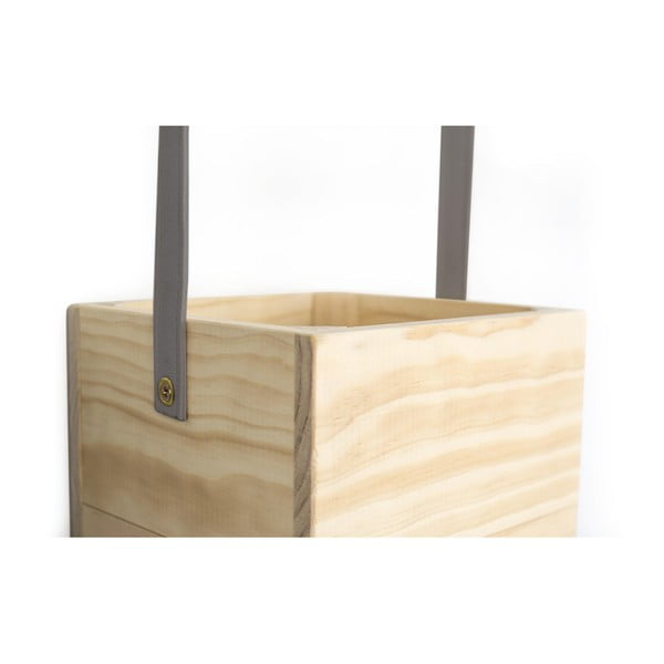 Egles koka puķu pods ar pelēku piekaramo siksnu Surdic Colgantes, 17 x 62 cm-image-3