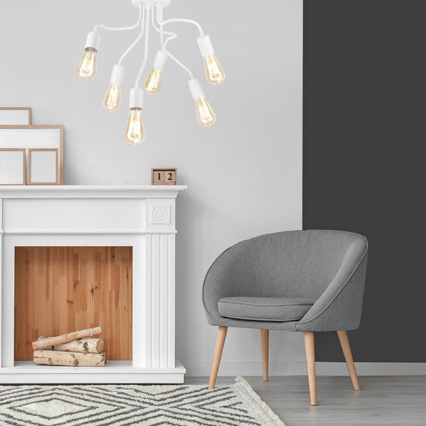 Balta griestu lampa – LAMKUR-image-1