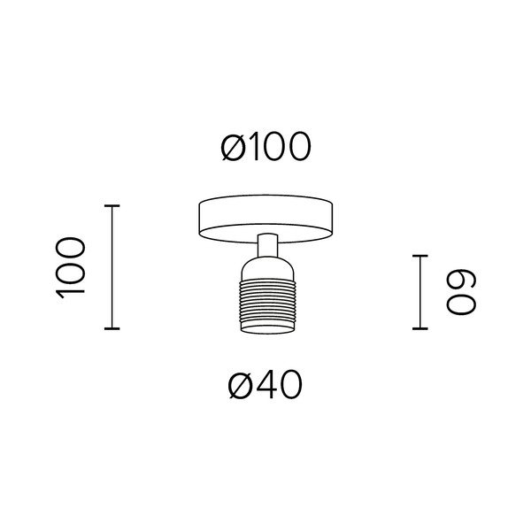 Melna griestu lampa ar zelta ligzdu Sotto Luce Uno-image-4